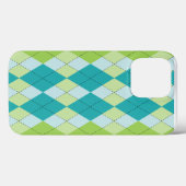Aquamarin Melon Mod Raute Case-Mate iPhone Hülle (Rückseite (Horizontal))