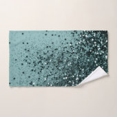 Aquamarin Mermaid Ocean Glitzer #4 (Imitats Glitze Badhandtuch Set (Handtuch)