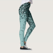 Aquamarin Mermaid Ocean Glitzer #4 (Imitats Glitze Leggings (Rechts)