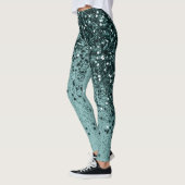 Aquamarin Mermaid Ocean Glitzer #4 (Imitats Glitze Leggings (Links)