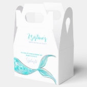 Aquamarin Mermaid Schwanz Theme Birthday Gefallen  Geschenkschachtel (Geöffnet)