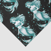 Aquamarin Mermaid Seidenpapier (Detail)
