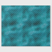 Aquamarin Mermaid Sparkle Geschenkpapier (Flach)