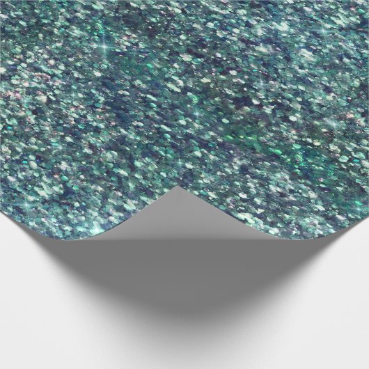 Aquamarin Mermaid Sparkle Geschenkpapier (Ecke)