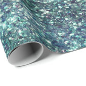 Aquamarin Mermaid Sparkle Geschenkpapier (Rolleneckpunkt)
