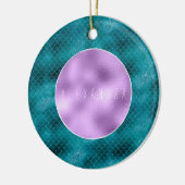 Aquamarin Mermaid Sparkle Keramik Ornament (Links)