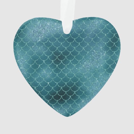 Aquamarin Mermaid Sparkle Ornament (Rückseite)