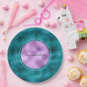 Aquamarin Mermaid Sparkle Pappteller (Party)