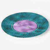 Aquamarin Mermaid Sparkle Pappteller (Schrägansicht)