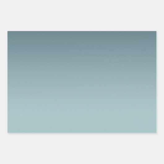 Aquamarin Mint Ombre Geschenkpapier Set (Vorderseite)