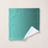 Aquamarin mit benutzerdefinierter Monogramm Badhandtuch Set (Waschlappen)