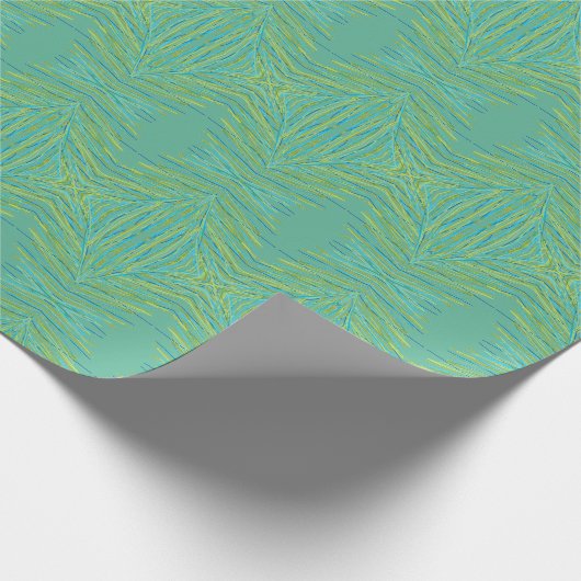 Aquamarin mit blau und grün geschenkpapier (Ecke)