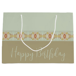 Aquamarin mit Braun und Gold Große Geschenktüte