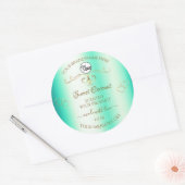 Aquamarin mit dem Logo für Verzierte Ornamente aus Runder Aufkleber (Umschlag)