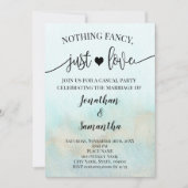 Aquamarin mit Gold Nichts Extravagant nur Liebe Ei Save The Date (Vorderseite)