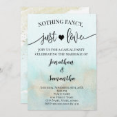 Aquamarin mit Gold Nichts Extravagant nur Liebe Ei Save The Date (Vorne/Hinten)