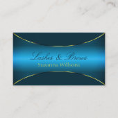 Aquamarin mit modernem Goldgrenzenfang Visitenkarte (Vorderseite)