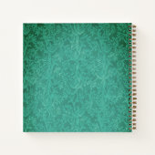 Aquamarin mit Rahmen-Notebook Notizblock (Rückseite)