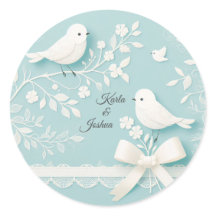 Aquamarin mit romantischer Hochzeit und Vogelhochz