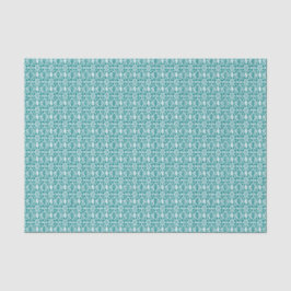 Aquamarin mit weißem Crochet Lace-Muster Seidenpapier
