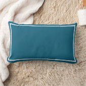 Aquamarin mit weißer Grenze Lendenkissen (Decke)