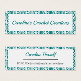 Aquamarin mit White Crochet Lace-Muster Business C