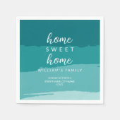 Aquamarin Modernes Elegantes neues Zuhause Housewa Serviette (Vorderseite)