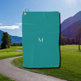 aquamarin - Monogramm hinzufügen Golfhandtuch