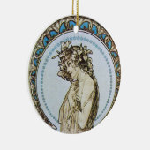 Aquamarin Moon Goddess Keramikornament (Rechts)