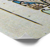 Aquamarin Moon Goddess Poster (Ecke)