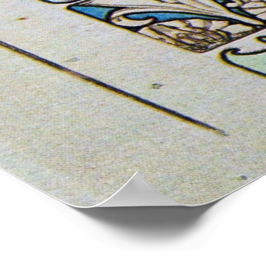 Aquamarin Moon Goddess Poster (Ecke)