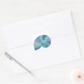 Aquamarin Nautilus Muschel Gradient Sticker (Umschlag)