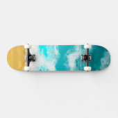 Aquamarin Ocean Beachy Waves Skateboard (Horizontal)