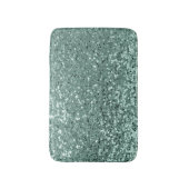 Aquamarin Ocean Blue Aqua Glitzer Sequin Luxus Badematte (Vorderseite Vertikal)