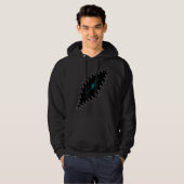 Aquamarin öffnen hoodie (Vorne ganz)