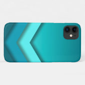 Aquamarin Ombre Case-Mate iPhone Hülle (Rückseite (Horizontal))