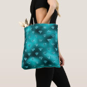 Aquamarin Ombre Glam Glitzer Diamonds Pattern Tasche (Von Nahem)