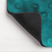 Aquamarin Ombre Glam Glitzer Lips Muster Mousepad (Ecke)