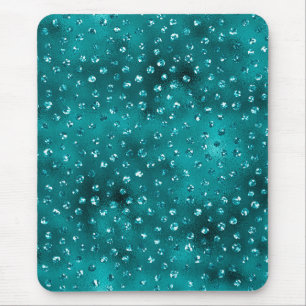 Aquamarin Ombre Glam Glitzer Polka Dots Muster Mousepad