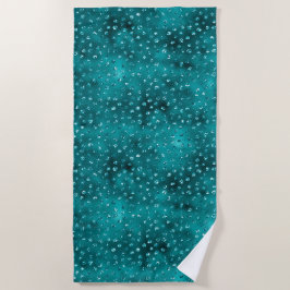 Aquamarin Ombre Glam Glitzer Polka Dots Muster Strandtuch