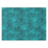 Aquamarin Ombre Glam Glitzer Polka Dots Muster Tischdecke (Vorderseite (Horizontal))