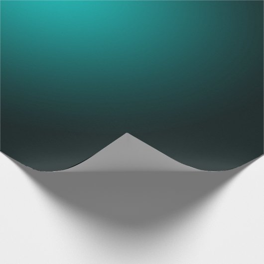 Aquamarin Ombre Green Gradient Modern Minimalistis Geschenkpapier (Ecke)