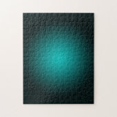 Aquamarin Ombre Green Gradient Modern Minimalistis Puzzle (Vertikal)