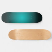Aquamarin Ombre Green Gradient Modern Minimalistis Skateboard (Horizontal)