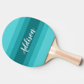 Aquamarin Ombre Stiped Custom Tischtennis Schläger (Seitenansicht)