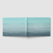 Aquamarin Ombre Wedding Guestbook Gästebuch (Voll)