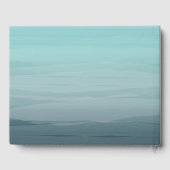 Aquamarin Ombre Wedding Guestbook Gästebuch (Rückseite)