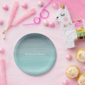 Aquamarin Ombré Wedding Pappteller (Party)