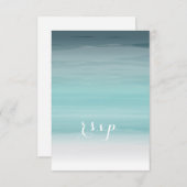 Aquamarin Ombré Wedding RSVP (Vorne/Hinten)