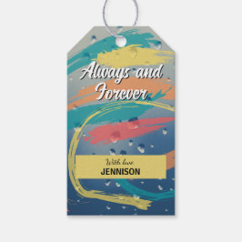 Aquamarin, orange, gelb & koral immer und für imme geschenkanhänger